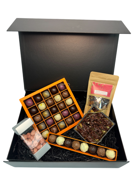 Zestaw Prezentowy Lux z Czekoladą i Herbatą „Czar Smaków”