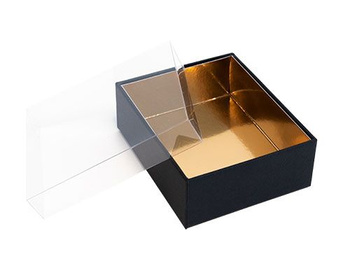 227210487006 Biscuitbox small L110xW90xH40mm black blinkend goud