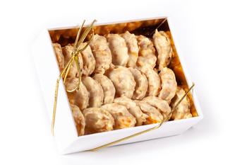 White ChocoNuts – karmelizowane orzechy w białej belgijskiej czekoladzie Barry Callebaut z nutą pomarańczy | 200 g.